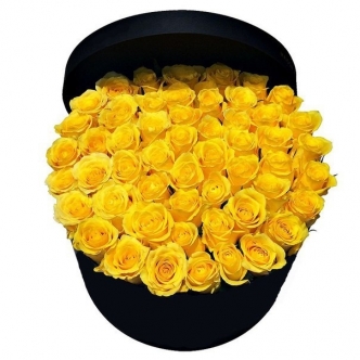 желтые розы коробка